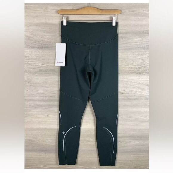 NWT New LULULEMON Base Pace High Rise HR Tight Reflective Smoked Spruce Green 2 - Picture 2 of 8